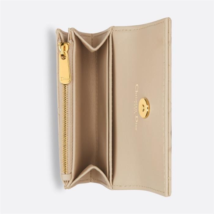 DIOR Jolie Glycine Leather Compact Wallet S3102UNJB