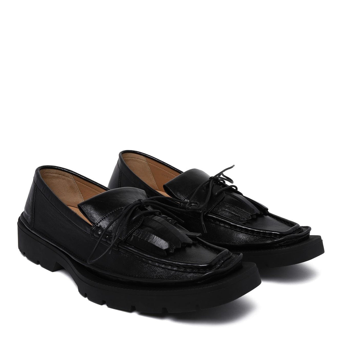 Maison Margiela Black Leather Loafers