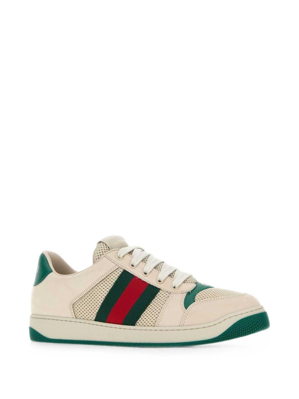 GUCCI Leather Low Top Sneakers White Men’s