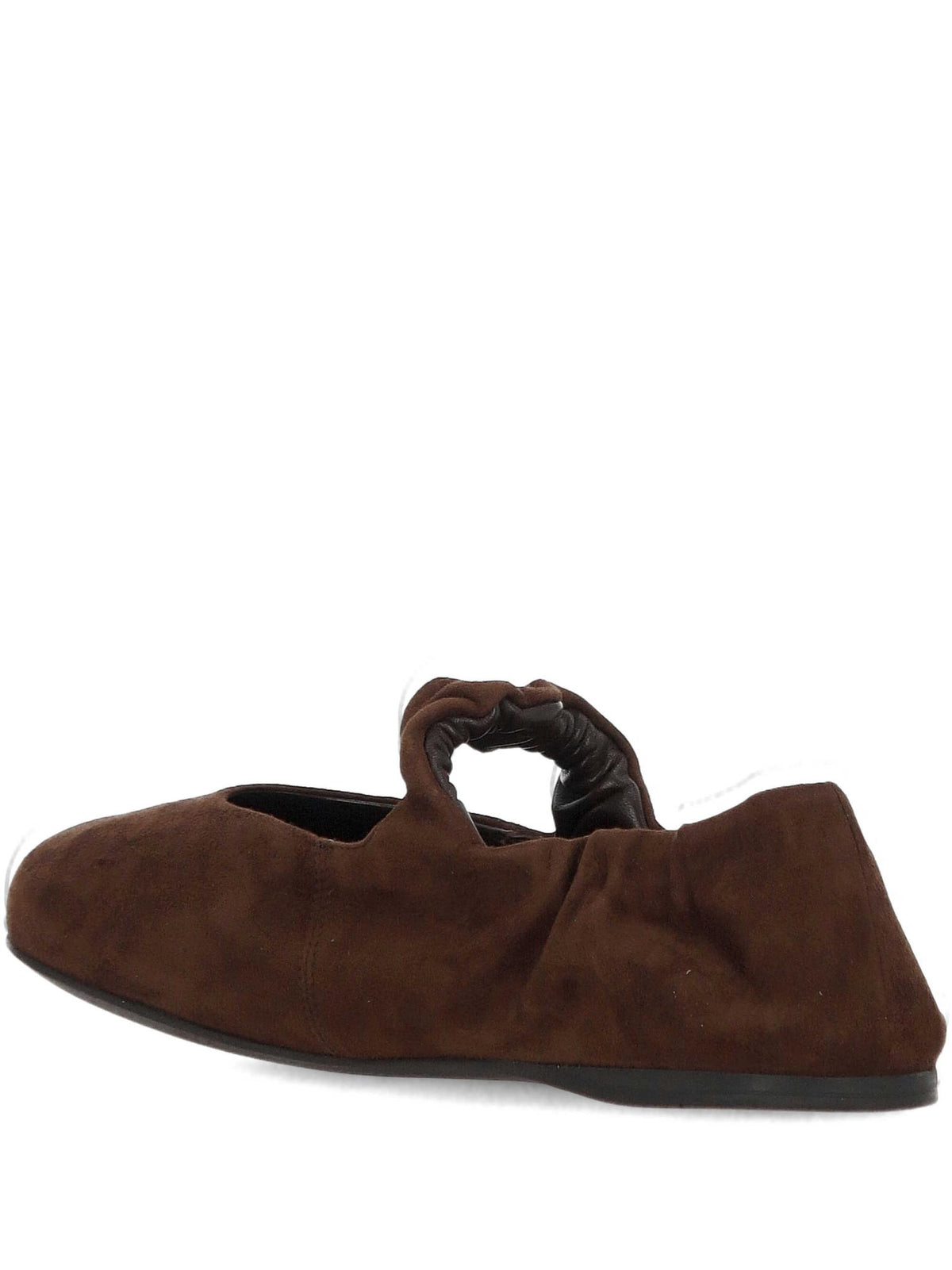 Miu Miu Black Leather Flat Shoes