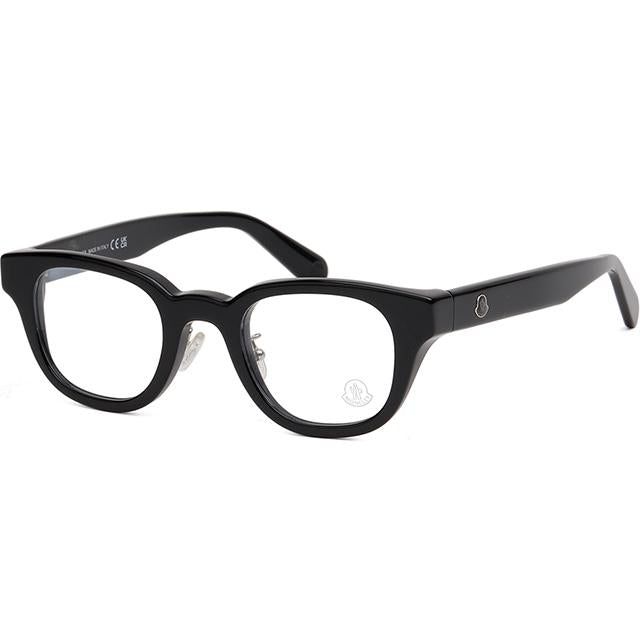 Moncler Black Acetate Square Eyeglass Frames Unisex