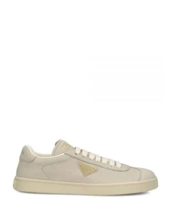 PRADA Logo Leather Low-Top Sneakers