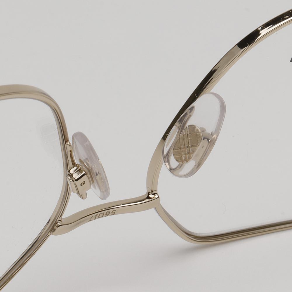 BURBERRY Gold Metal Square Eyeglass Frames ERIN BE1350 1109