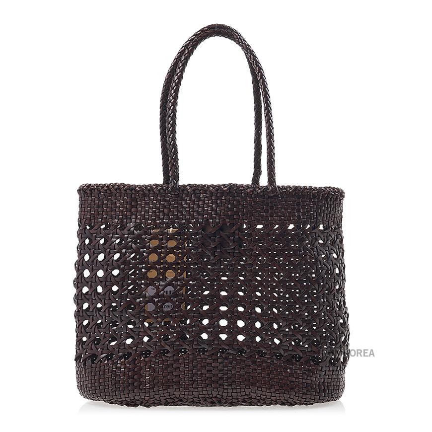 Dragon Diffusion Eclipse Leather Tote Bag for Women 8162 DARK BROWN