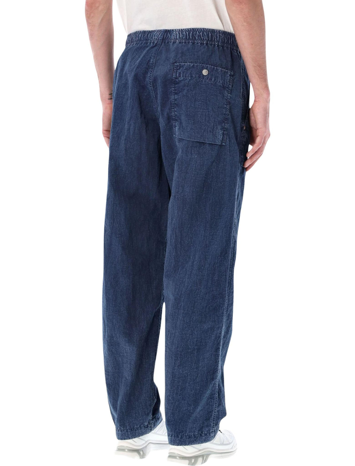 STONE ISLAND Black Cotton Cargo Pants for Men