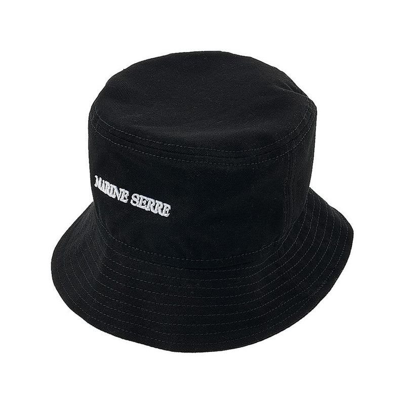 Marine Serre Logo Embroidered Bucket Hat Black Unisex UHG030 BK99