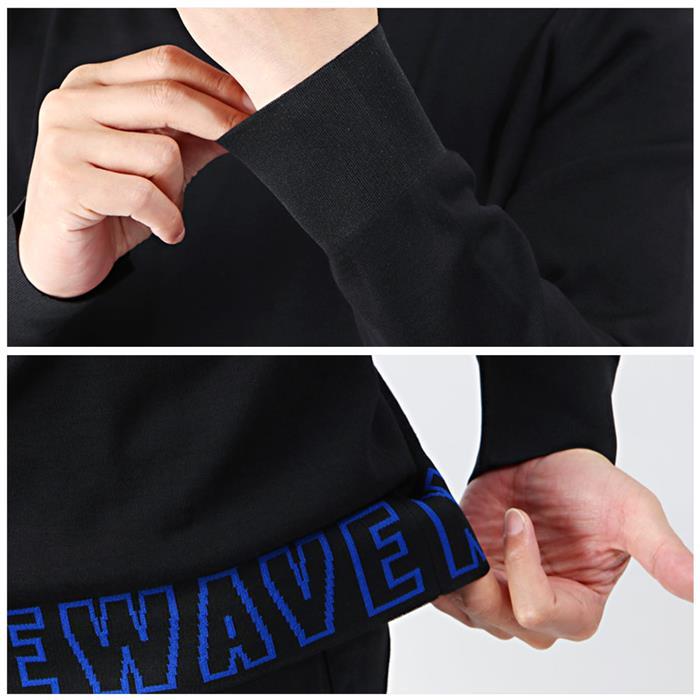 DIOR Blue Front Line Round Neck Knit Sweater for Men