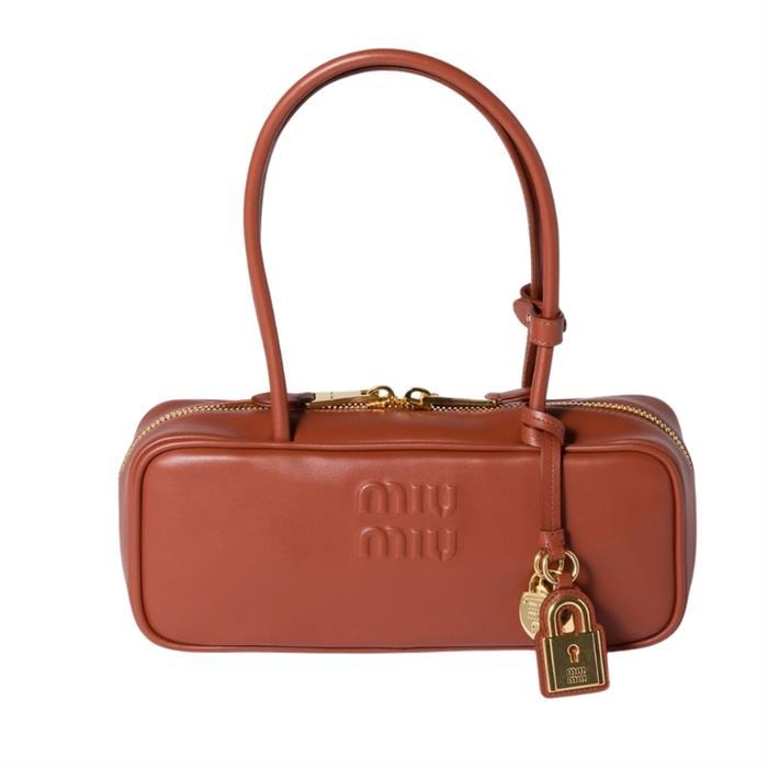 Miu Miu Leather Bow Small Shoulder Bag Black