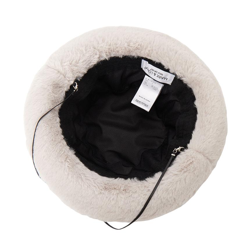 MARK&LONA Faux Fur Bucket Hat Unisex 5C FC16 WHITE