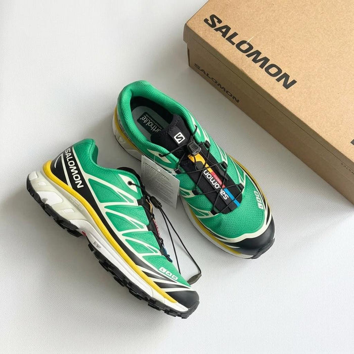 SALOMON XT-6 Bright Green GORE-TEX Low-Top Running Sneakers