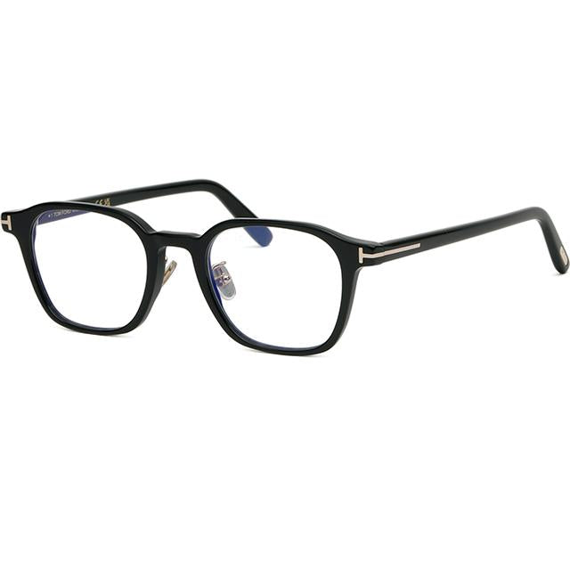 TOM FORD Black Blue Light Blocking Square Acetate Eyeglasses Unisex TF6012KB 001
