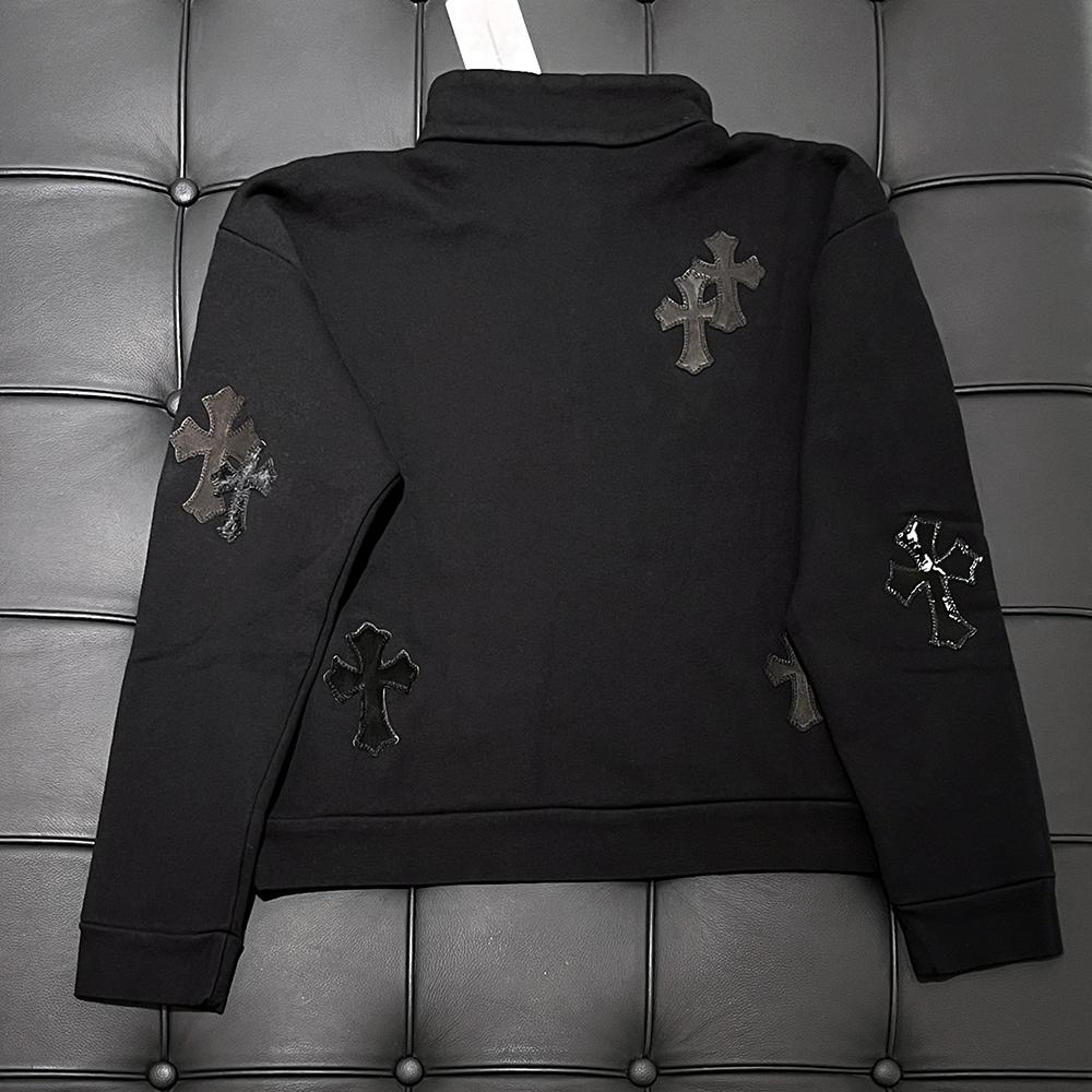 Chrome Hearts Paperjam Patch Half Zip Sweatshirt Black