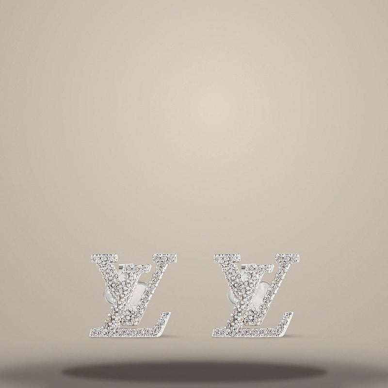 Louis Vuitton Silver-Tone LV Iconic Earrings