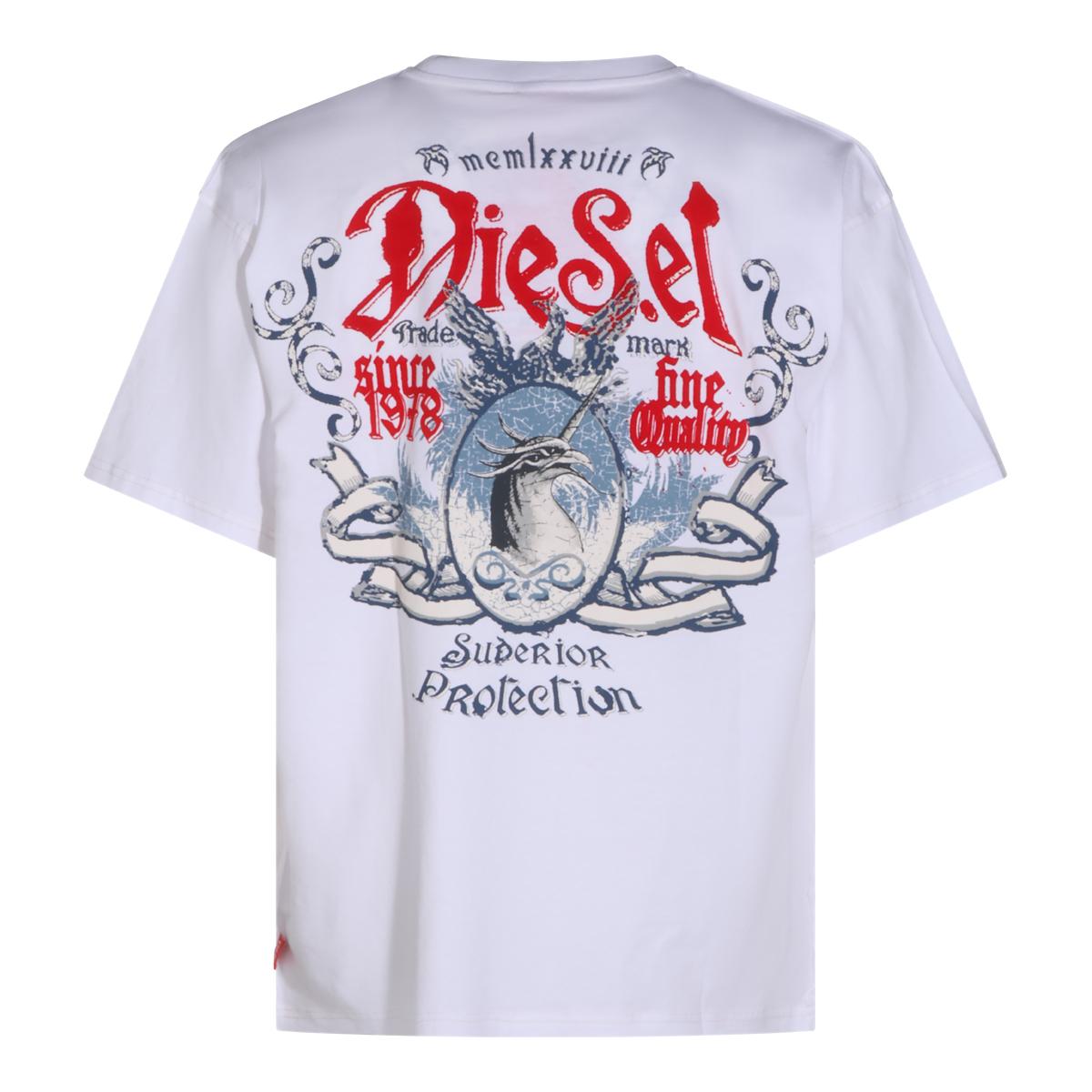 DIESEL Short Sleeve Cotton T-Shirt Black Men’s