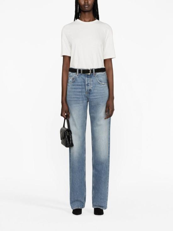 Saint Laurent Short Sleeve T-Shirt – Black Cotton Tee 747125 YB2XE 9599