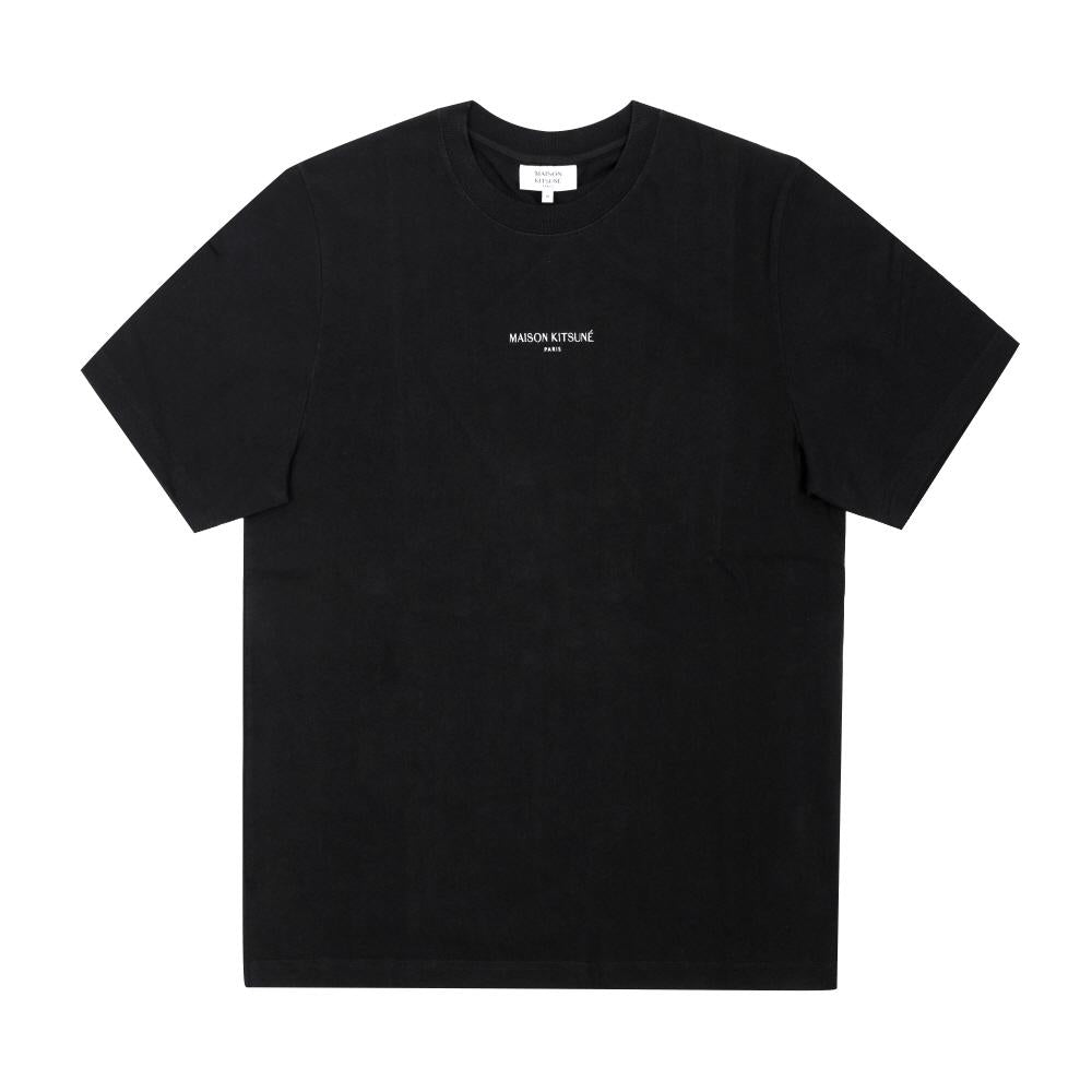 Maison Kitsune Black Cotton Short Sleeve T-Shirt for Men