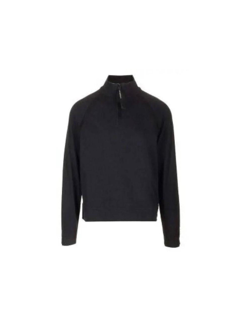 CP Company Light Fleece Polo Sweatshirt Black Men’s