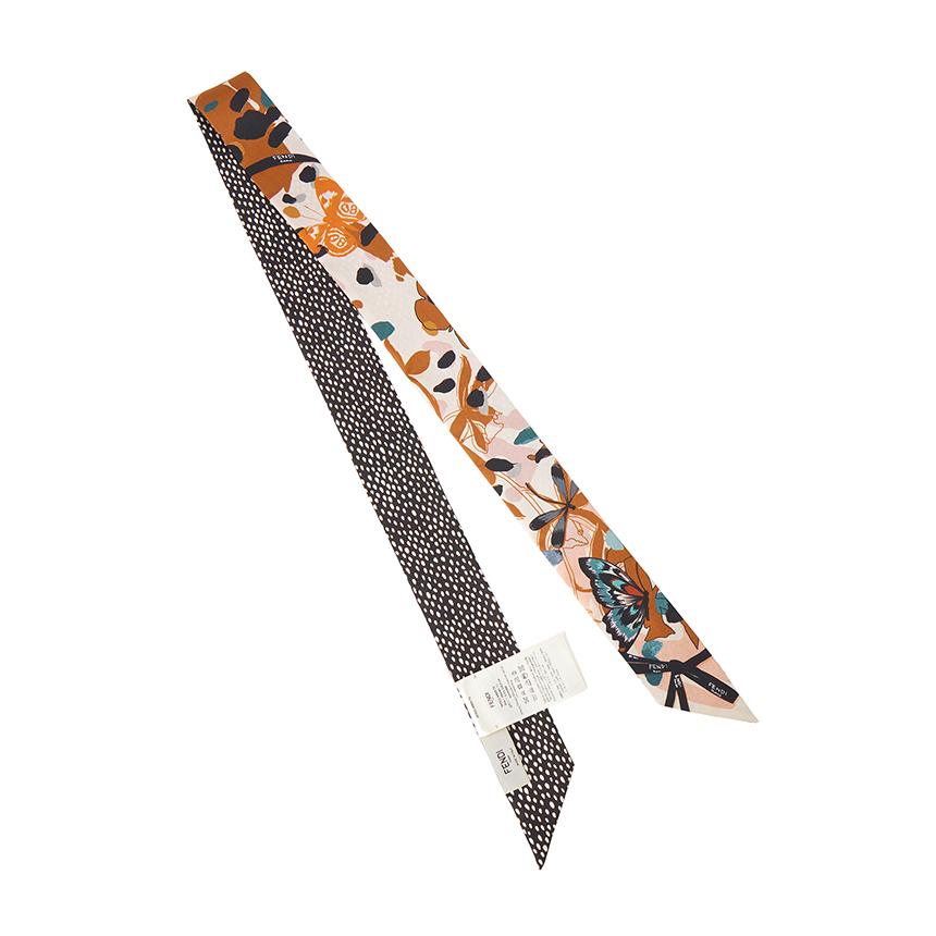 FENDI Optical Rafia Women’s Silk Scarf FXT011 AWES F1UTT