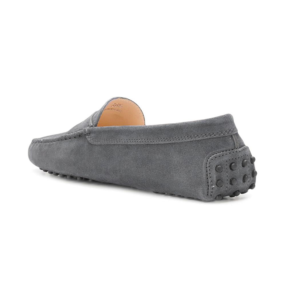 Tods Women’s Gommino Driving Shoes Gray Leather Loafers