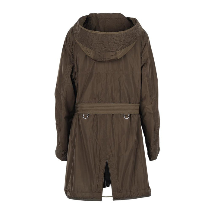 BURBERRY Dark Olive Hooded Parka Jacket for Women 80061221