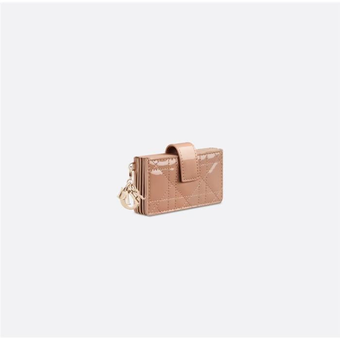 DIOR Lady Dior Jasmine Leather Card Holder Wallet