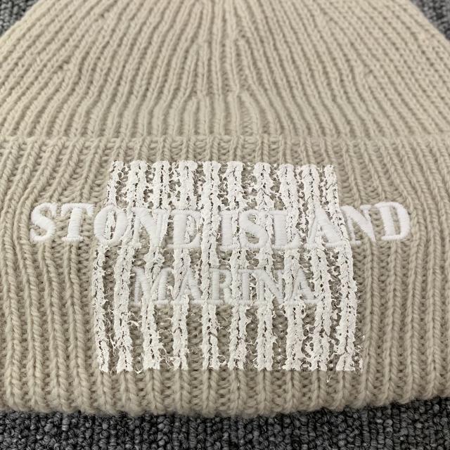 STONE ISLAND Marina Logo Embroidered Wool Knit Beanie