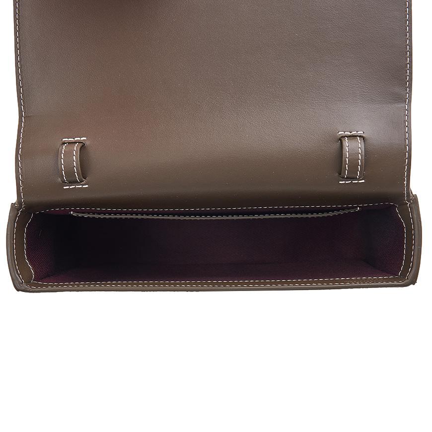 BURBERRY Hampshire Shoulder Bag Beige Canvas Leather Trim