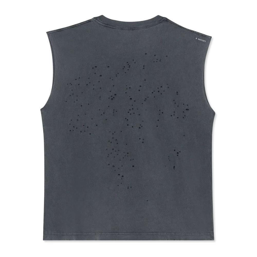 SATISFY Aged Black MothTech Muscle Tee Mens Sportswear