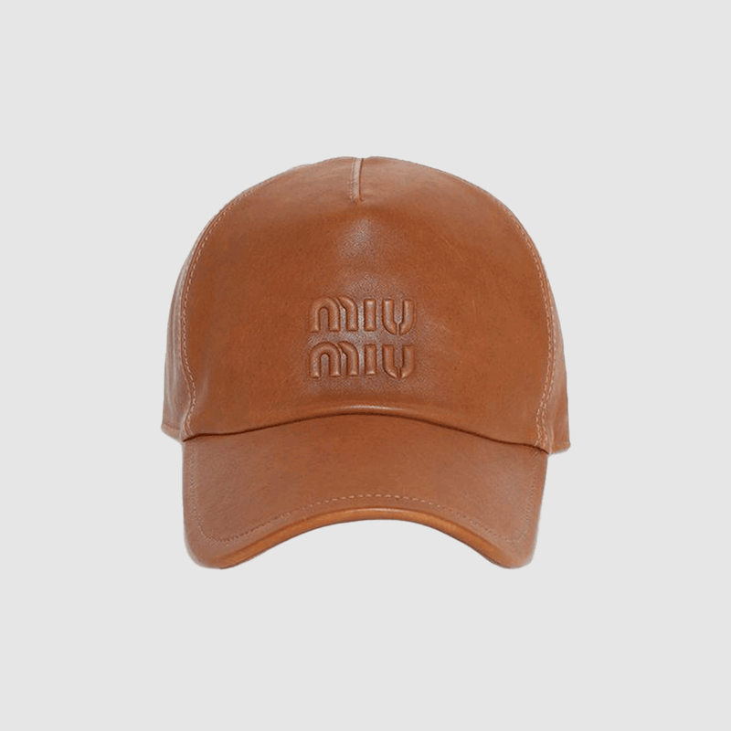 Miu Miu Nappa Leather Baseball Cap