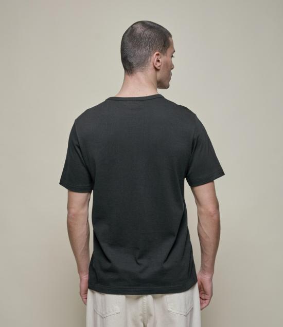 Merz b. Schwanen Black Cotton Short Sleeve T-Shirt for Men 1950S99
