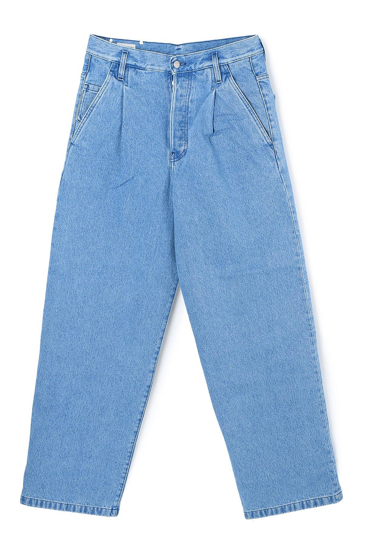 Dries Van Noten Light Blue Pleated Denim Jeans 242 020934 9383 514