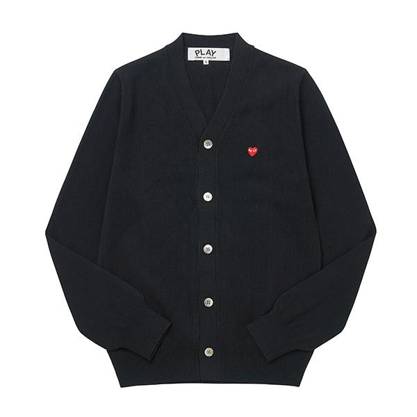 Comme des Garcons wool cardigan Play small red heart patch men’s P1N080 1 PLAY