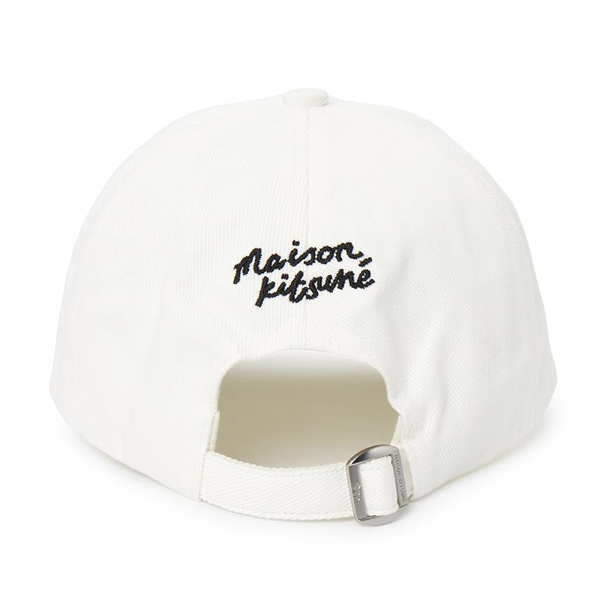 Maison Kitsune Fox Head Logo Cotton Baseball Cap Unisex Whit PM06100 WW0096 P100