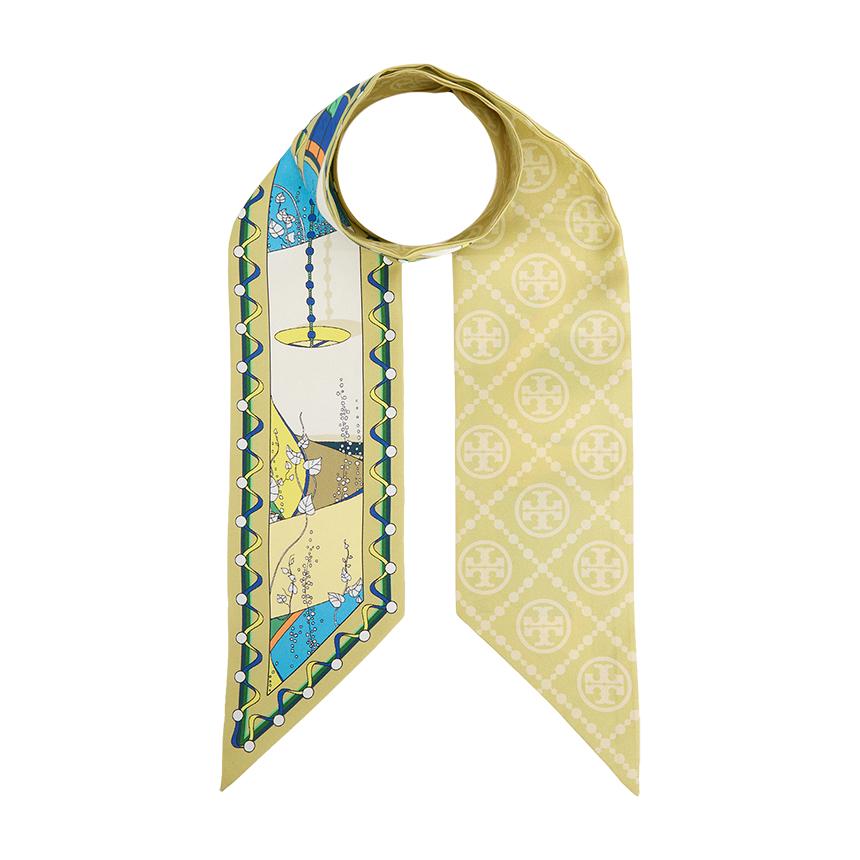 Tory Burch Silk Scarf Navy Scarf