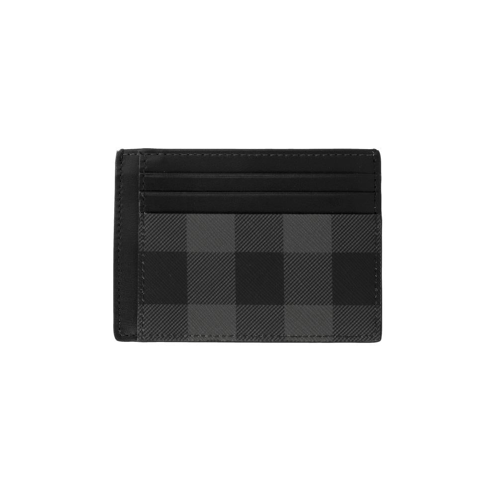 BURBERRY Black Leather Unisex Card Holder Wallet
