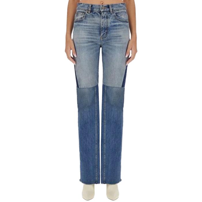 Chloe Women's Patchwork Flared Denim Jeans CH24WDP14159 4ZD