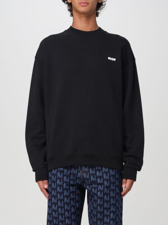 MSGM Black Long Sleeve Sweatshirt 3740MM12924779599