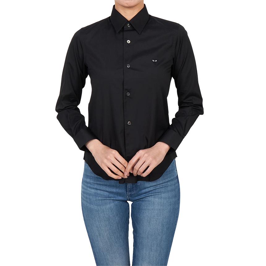 Comme des Garcons Mini Black Heart Patch Women’s Shirt AZ B013 051 1