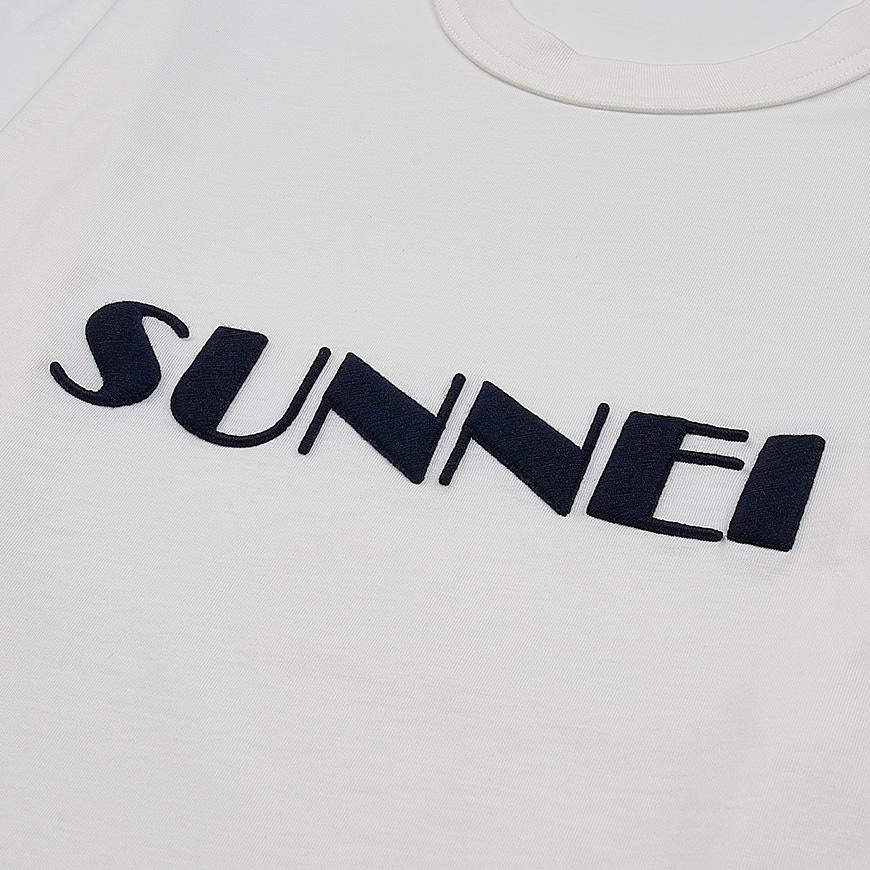 SUNNEI Big Logo Embroidered Short Sleeve T-Shirt for Men