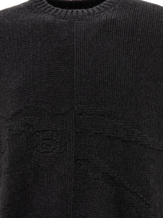 BURBERRY Wool Round Neck Sweater Men Black