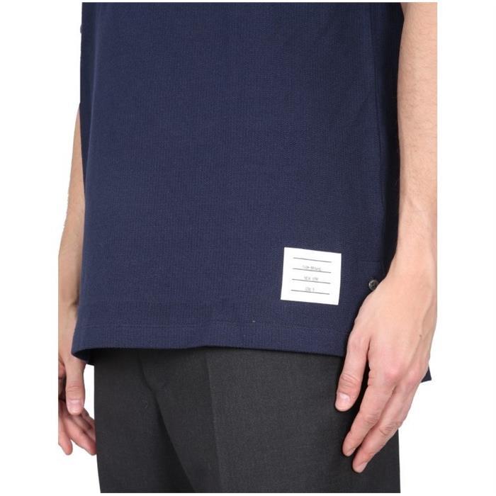 THOM BROWNE RWB Trim Short Sleeve Polo T-Shirt MJP169A