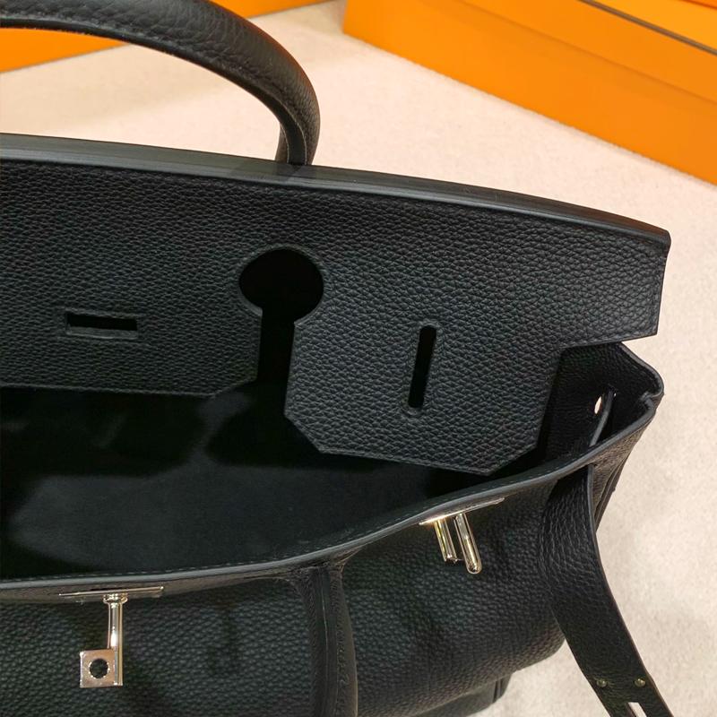 HERMES Birkin 40 Tote Bag Etoupe Palladium Hardware Unisex