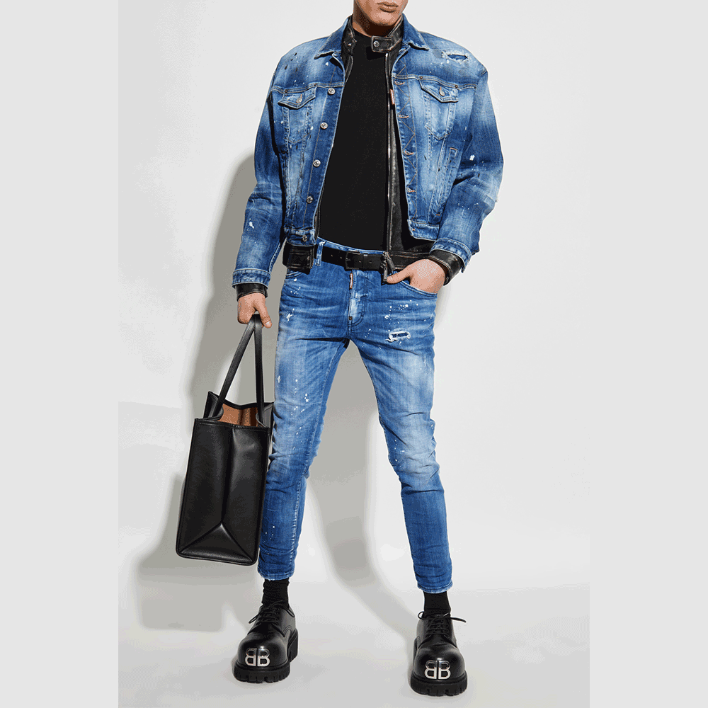 Dsquared2 Pillo Skater Jeans Men’s Denim Pants S74LB1642 S30342 470