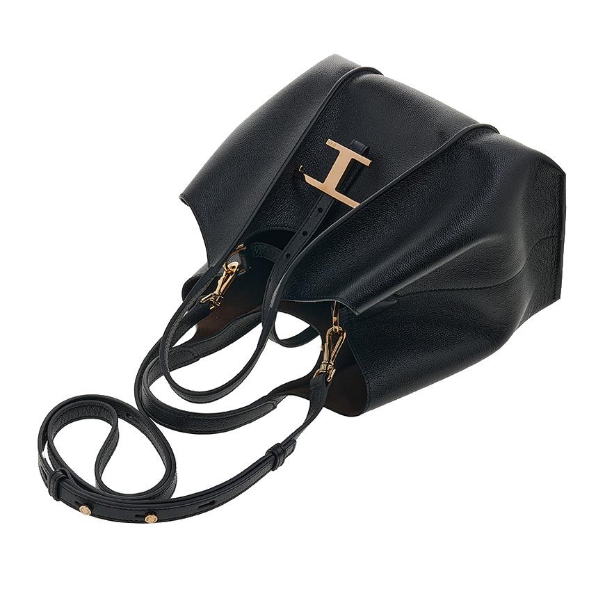 Tods T Timeless Mini Shopper Tote Bag Black Leather Women’s