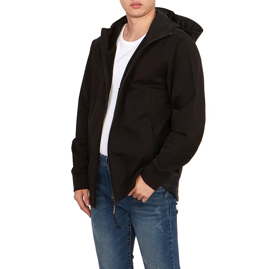 CP Company Men’s Hooded Zip-Up Knit Cardigan Black