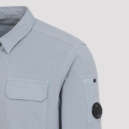 CP Company Long Sleeve Shirt for Men 20CMSH706A 110143G 809 SILVER BLUE DOM