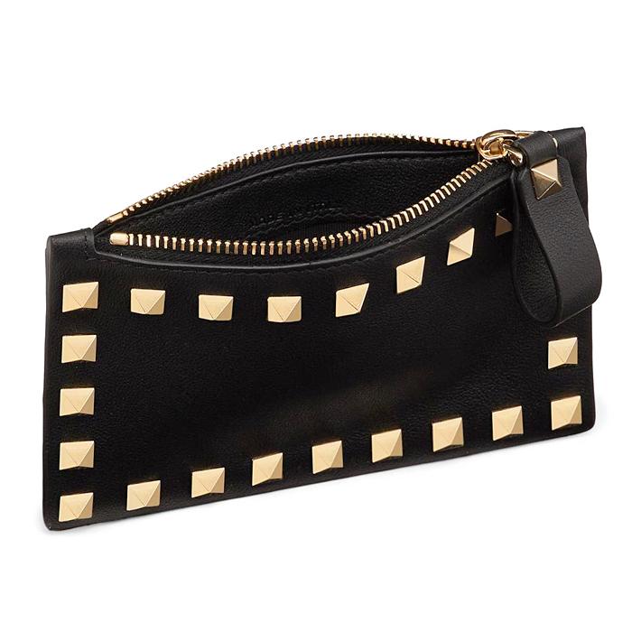 VALENTINO Leather Coin Card Holder Wallet UW2P0548BOL 0NO