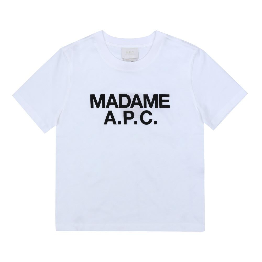 A.P.C. Women’s Short Sleeve Crop T-Shirt COHBW F26559 AAB WHITE