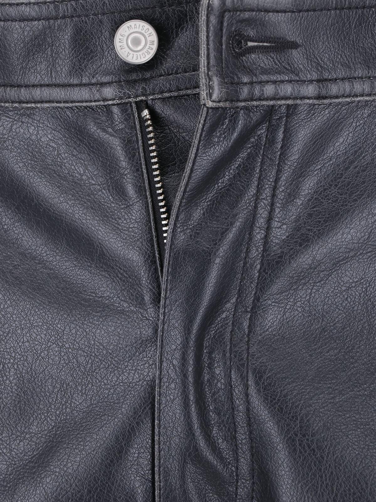 Maison Margiela Black Leather Trousers Men’s Pants