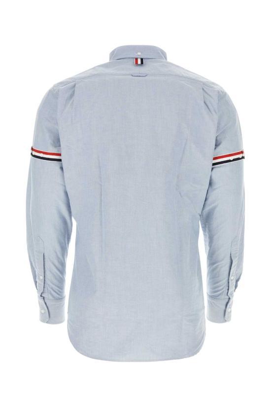 THOM BROWNE Light Blue Oxford Armband Classic Long Sleeve Shirt